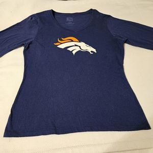 Denver Broncos long sleeve tshirt, sz L